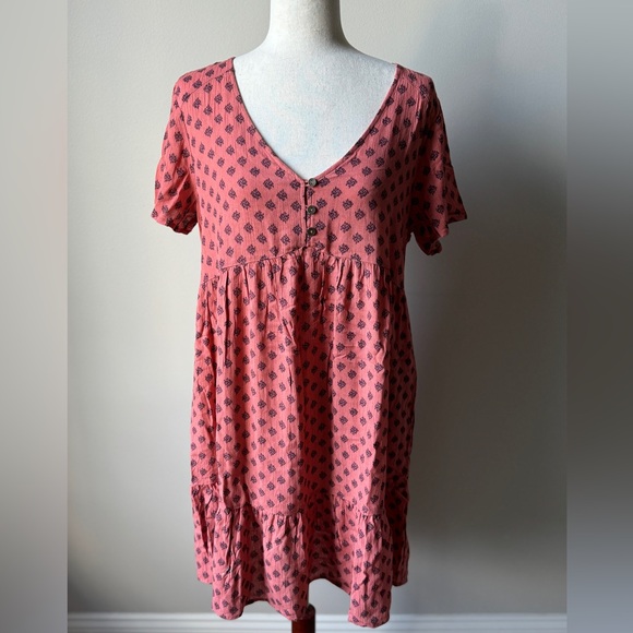 Mason & Belle | Ivy Tiered Dress with Pockets | Coral | Medium - Picture 1 of 11